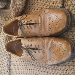 Barker Full Brogue Wingtip Shoes Men’s 8  Brown M & S Collection